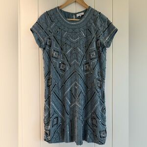Parker Blue Sequin Mini Dress